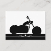 Zwarte witte motorfiets Biker Silhouette-Plaatskaa Plaatskaartje (Achterkant)