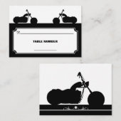 Zwarte witte motorfiets Biker Silhouette-Plaatskaa Plaatskaartje (Voorkant / Achterkant)