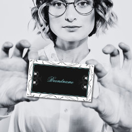  zwarte witte mousserende diamanten voor sierdoele visitekaartje