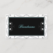 zwarte witte mousserende diamanten voor sierdoele visitekaartje (Voorkant)