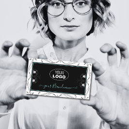 Zwarte witte mousserende diamanten voor sierdoelei visitekaartje