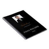 Zwarte witte naam Handtekening foto 2023 Notitieboek (Rechterzijde)