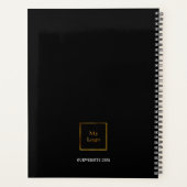 Zwarte witte naam handtekening foto bedrijf 2026 planner (Achterkant)