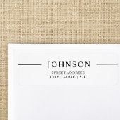 Zwarte witte naam Retouradres label