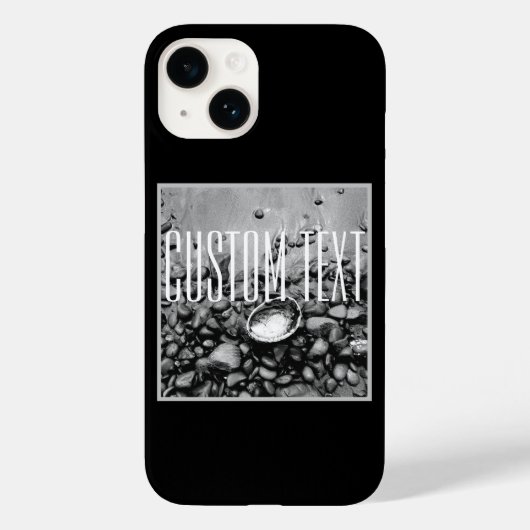 ZWARTE WITTE NAAR FOTO SHELL STONES SAND CUSTOM Case-Mate iPhone CASE (Achterkant)