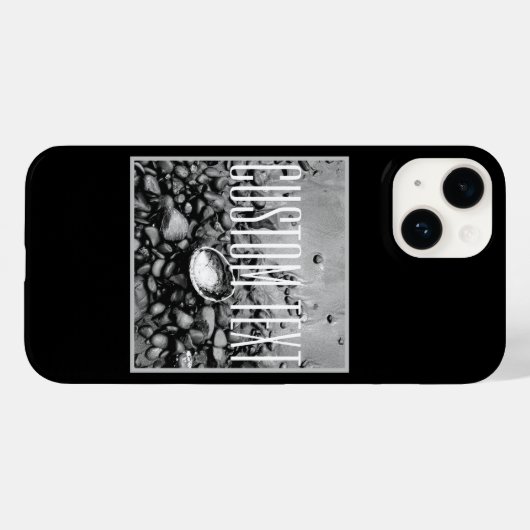 ZWARTE WITTE NAAR FOTO SHELL STONES SAND CUSTOM Case-Mate iPhone CASE (Achterkant (horizontaal))