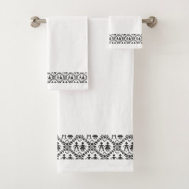 Zwarte witte Noorse grens Bad Handdoek