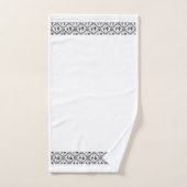 Zwarte witte Noorse grens Bad Handdoek (Handdoek)
