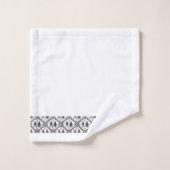 Zwarte witte Noorse grens Bad Handdoek (Wasdoekje)