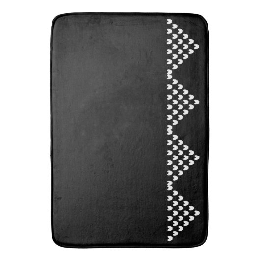 Zwarte witte Noorse grens Badmat (Voorkant Verticaal)