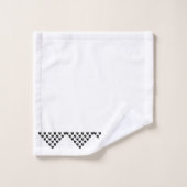 Zwarte witte Noorse grens Wit diaset Bad Handdoek (Wasdoekje)