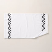 Zwarte witte Noorse grens Wit diaset Bad Handdoek (Handdoek)