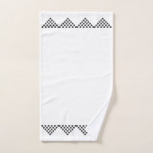 Zwarte witte Noorse grens Wit diaset Bad Handdoek (Handdoek)