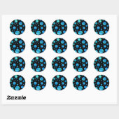 Zwarte & Witte Oceaan Polka Dots Sticker (Vel)