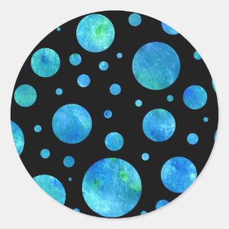 Zwarte & Witte Oceaan Polka Dots Sticker