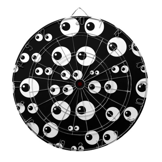 zwarte witte ogen dartbord (Voorkant)