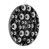 zwarte witte ogen dartbord (Voorkant Links)