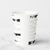 Zwarte witte ogen Peeking Mummy Halloween Papieren Bekers (Links)