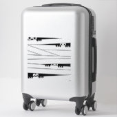 Zwarte witte ogen Peeking Mummy Halloween Sticker (Koffer)