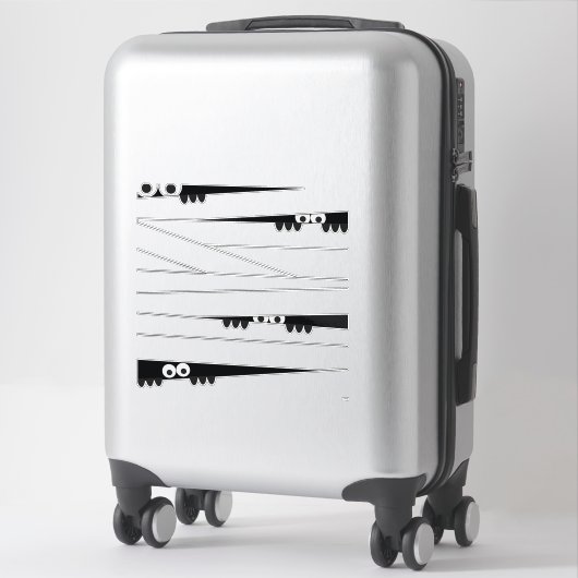 Zwarte witte ogen Peeking Mummy Halloween Sticker (Koffer)