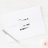 Zwarte witte ogen Peeking Mummy Halloween Vierkante Sticker (Envelop)