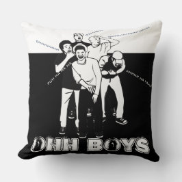zwarte witte OHH BOYS klappen Kussen