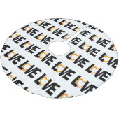 Zwarte witte oranje liefdeswoorden boomrok kerstboom rok (Gekanteld)