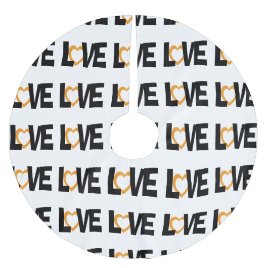 Zwarte witte oranje liefdeswoorden boomrok kerstboom rok (Voorkant)