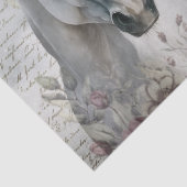 Zwarte witte paarse Floral Tissuepapier (Detail)