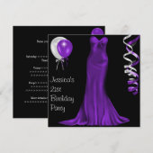 Zwarte witte Paarse grap 21e verjaardag Kaart (Voorkant / Achterkant)