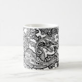 zwarte witte paisley mok (Center)