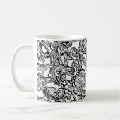 zwarte witte paisley mok (Links)