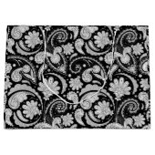 zwarte witte paisleypatronen large cadeautasje (Voorkant)