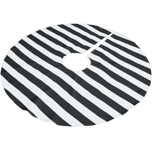 Zwarte witte parallelle strepen kerstvakantie kerstboom rok (Gekanteld)