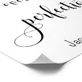 Zwarte Witte Passie-Kantoor voor succescitaat Poster (Hoek)