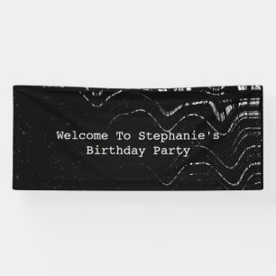 Zwarte witte patronen Abstract Birthday Artsy Cool Spandoek