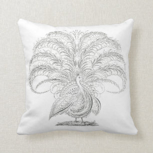  zwarte witte pauw kussen