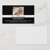 Zwarte witte pediatrische visitekaartjes (Voorkant / Achterkant)