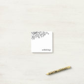 Zwarte witte pen Ink Pine Branch Post-it® Notes (Op bureau)