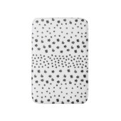 Zwarte witte penselen badmat (Voorkant Verticaal)