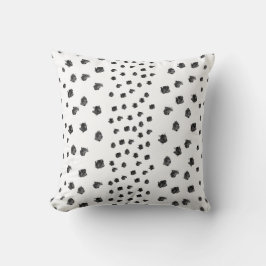 Zwarte witte penselen kussen