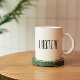 Zwarte witte perfecte Mok voor offerte op dag