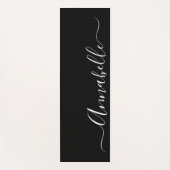 Zwarte & Witte Persoonlijke Naam Yoga Mat (Voorkant)