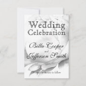 Zwarte witte pioen elegante floral waterverf art save the date (Voorkant)