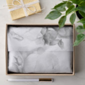Zwarte witte pioen elegante floral waterverf art tissuepapier (Geschenk)