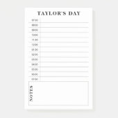 Zwarte & Witte planning - Dagelijkse planning van  Post-it® Notes (Voorkant)