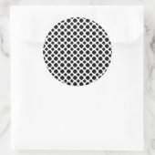 Zwarte witte poka Dots Big and Small Ronde Sticker (Tas)