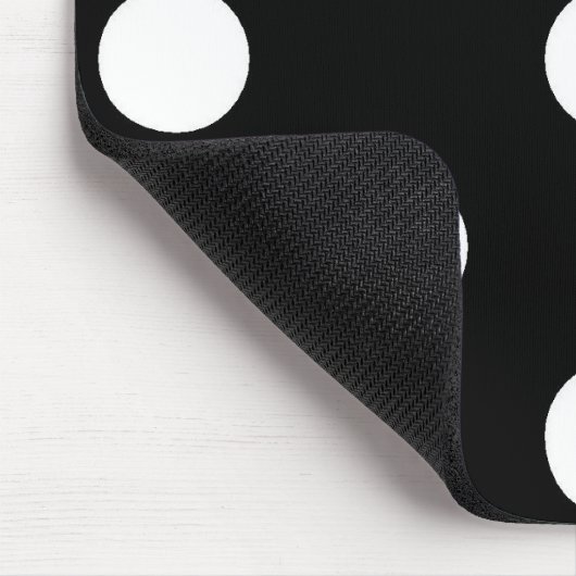 Zwarte witte polakdot - Mousepad Muismat (Hoek)