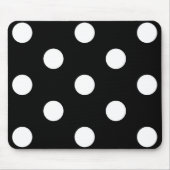 Zwarte witte polakdot - Mousepad Muismat (Voorkant)