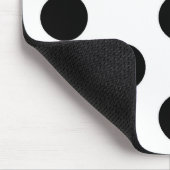 Zwarte witte polakdot - Mousepad Muismat (Hoek)